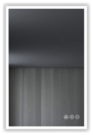 Fogless, Dimmable, Color Temperature Adjustable LED Mirror, 24x36
