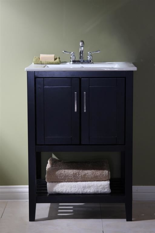 24"  Espresso Sink Vanity Without Faucet