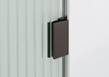 34"x86.75" Frameless Shower Door, Arched Fluted Single Fixed Panel, Oil Rubbed Bronze