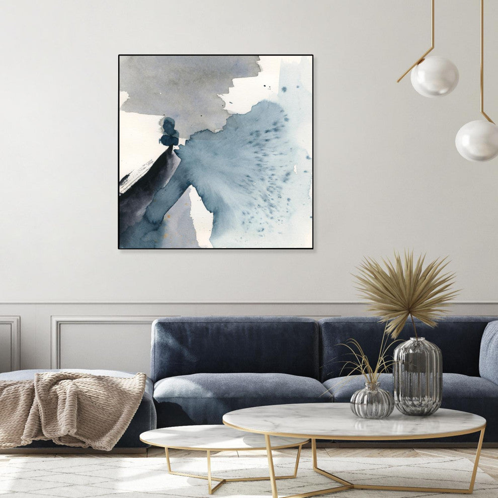 "Winter Current IV" Framed Canvas by Giant Art 30"x30"