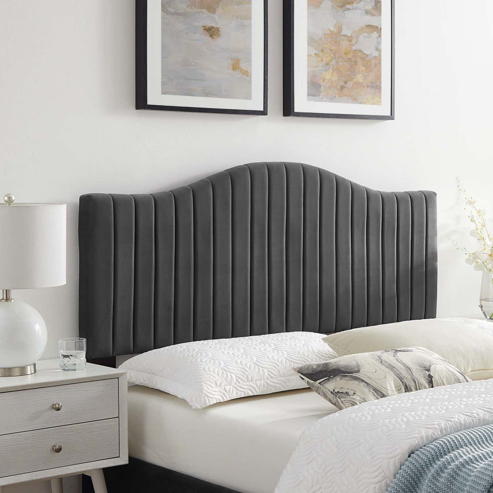 Brielle Channel Tufted Performance Velvet King/California King Headboard