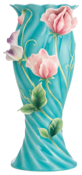 Franz Porcelain Collection Sweet Pea Large Vase