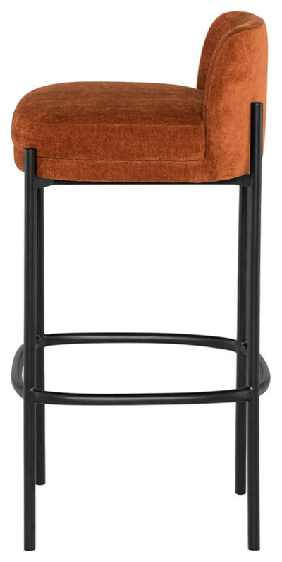 Inna Terracotta Fabric Bar Stool, HGMV232
