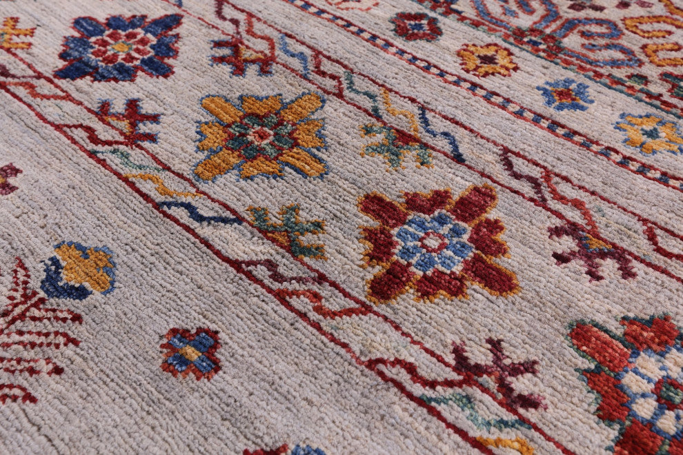 6' 3" X 9' 8" Persian Gabbeh Tribal Handmade Wool Rug Q11063