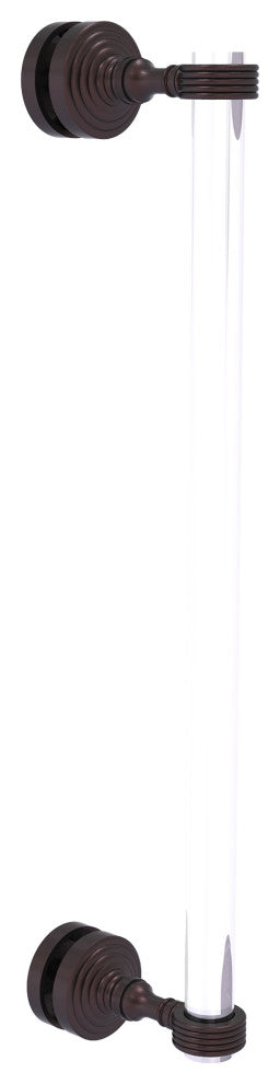 Pacific Grove 18" Groovy Accent Single Side Shower Door Pull, Antique Bronze