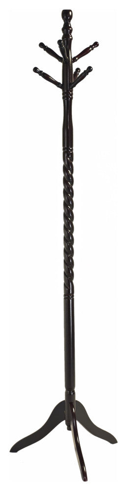 Wood Swivel Coat Rack Stand, Espresso