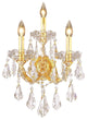 Elegant Maria Theresa Wall Sconce, Gold Finish With Royal Cut Crystal
