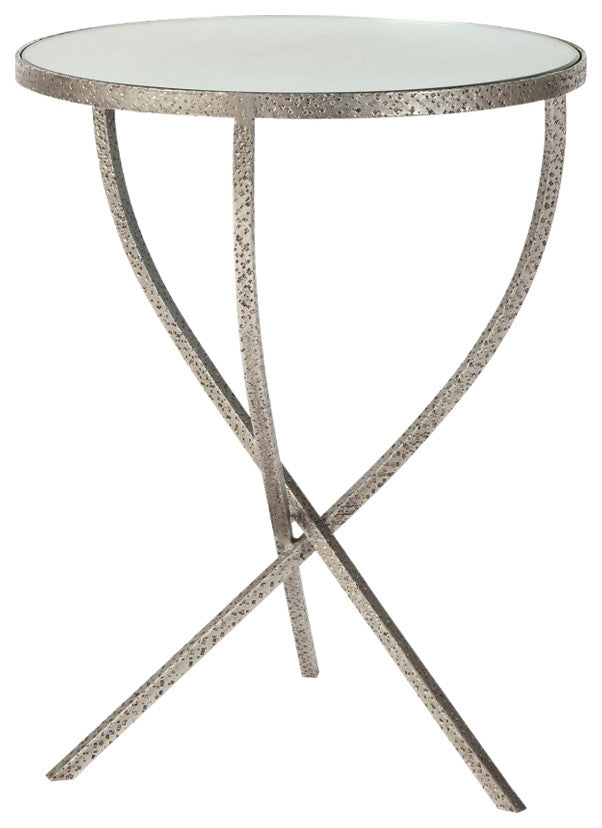 Hammered Tripod Table, Nickel, Large