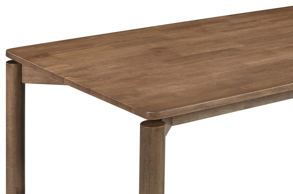 Parkridge 5-piece 59" Wood Dining Set Natural Walnut