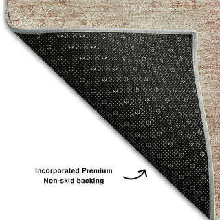 Premium Machine Washable Mayfield AMF664 Blush 2'3" x 7'6" Runner Rug