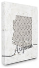 Stupell Industries Arizona Patterned Grey US State Design, 24 x 30