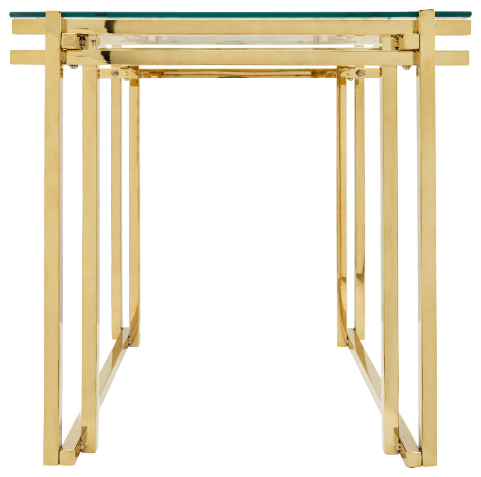 Metal 24" Side Table, Gold