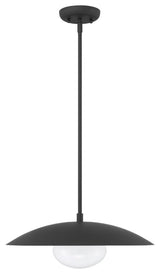 Declan Modern Disc Matte Black 18" Pendant Ceiling Light