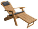 Poly Folding and Reclining Adirondack Chair with Pull-Out Ottoman, Cedar