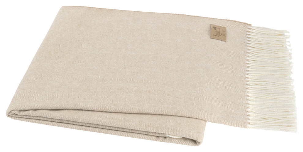 Italian Herringbone Throw, Dune