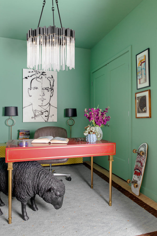 Matrix 9-Lt Pendant - Matte Black/French Gold