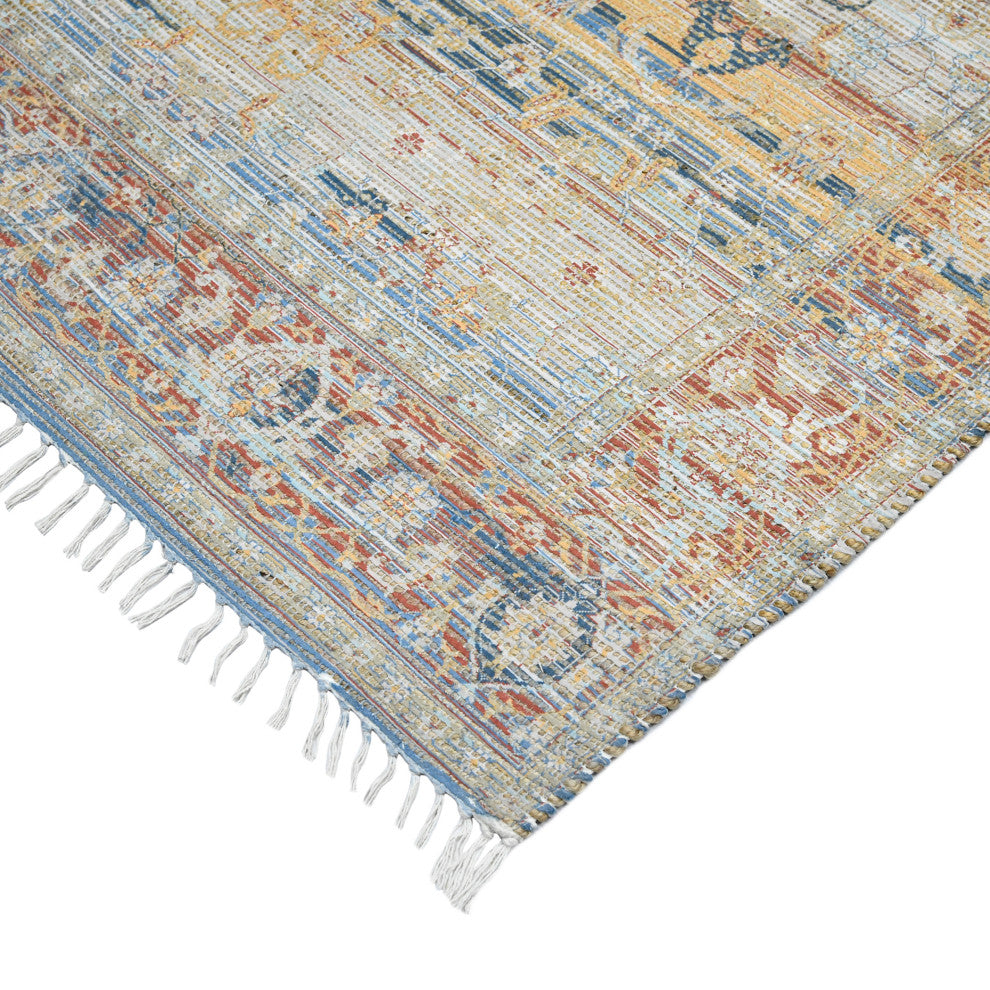 Prairie Larson Area Rug, Blue, 8' x 10', Oriental