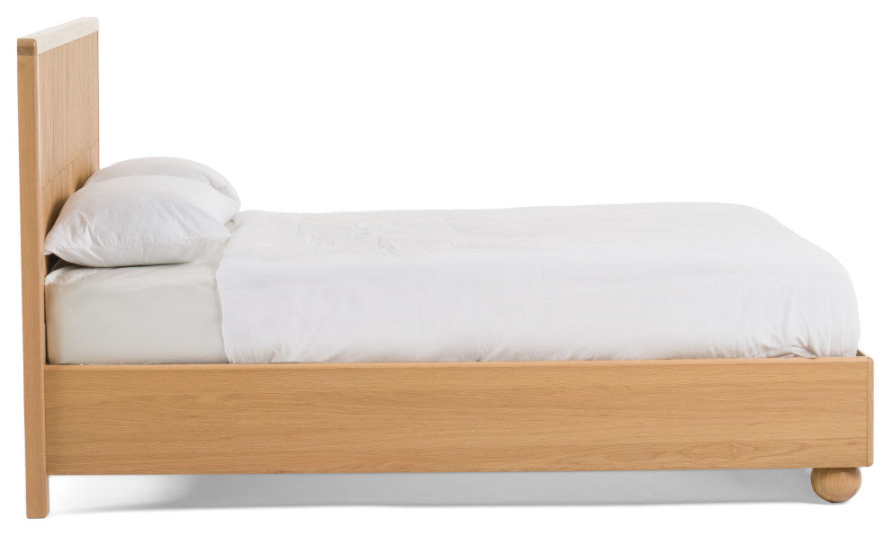 Modrest Winters Modern Natural Oak Bed, Queen