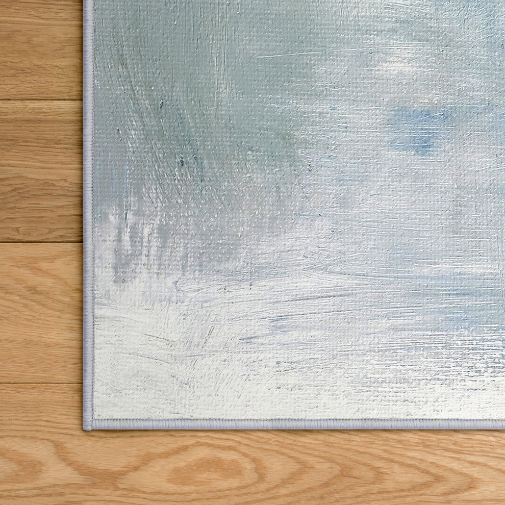 A New Dawn Abstract Art Area Rug, 5'x7.5'