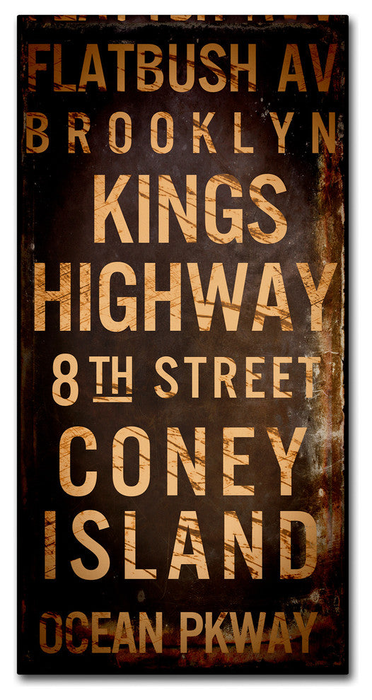 Color Bakery 'Brooklyn I' Canvas Art, 12"x24"
