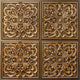 Antique Gold 3D Ceiling Panels, 2'x2', 100 Sq Ft, Pack of 25