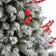 6' Snow Tipped Norwegian Fir Pre-Lit Faux Xmas Tree W/Lights, Berries