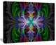 Beautiful Fractal Stained Glass, Abstract Wall Art Canvas, 40x30