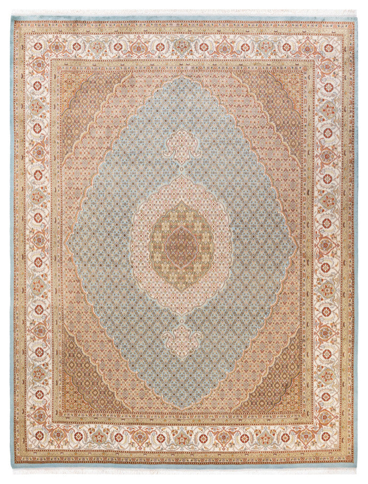 Mogul, One-of-a-Kind Hand-Knotted Area Rug Light Blue, 8'1"x10'5"
