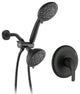 Set of shower heads With handheld and valve, Matte Black