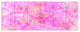 Rose Fractal Dramatic Clouds, Abstract Canvas Art Print, 70"x28", 6 Panels