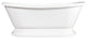 SanSiro 67" Air Jetted 'Fiamatta-67Air' Acrylic French Bateau Tub