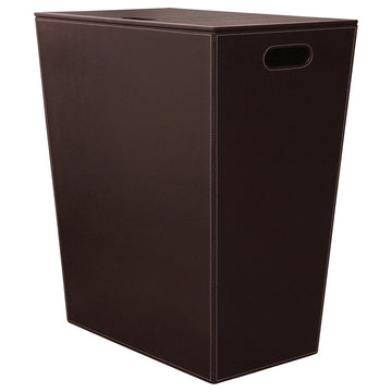 Ecopelle 2462 Laundry Basket/Hamper in Dark Brown