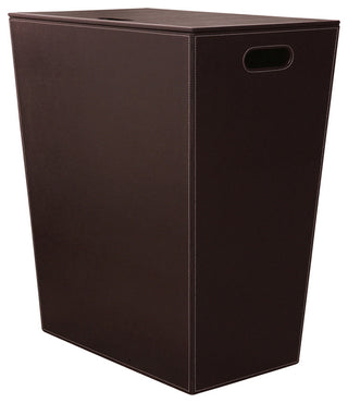 Ecopelle 2462 Laundry Basket/Hamper in Dark Brown