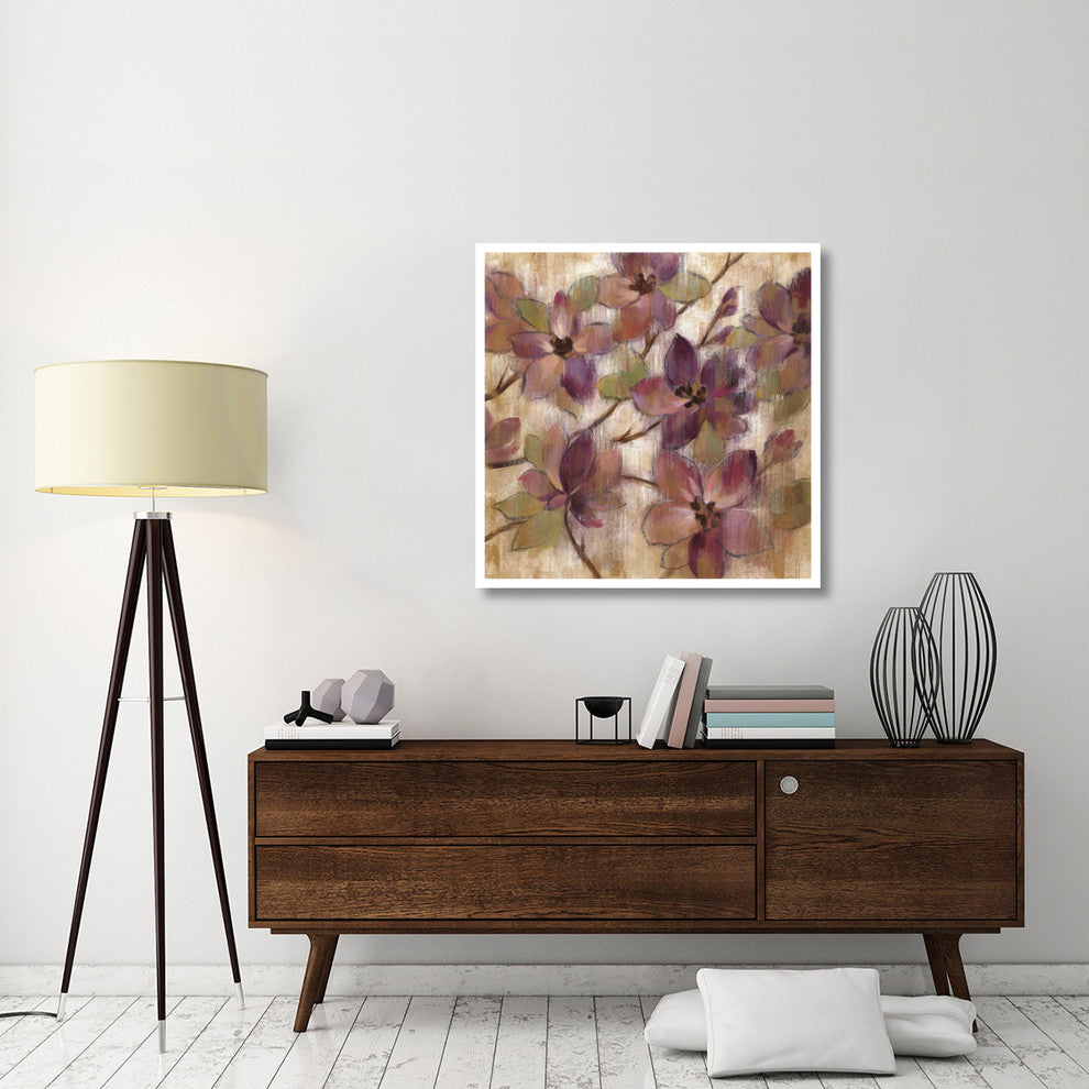 "Magenta Branch II" Digital Paper Print by Silvia Vassileva, 38"x38"