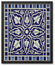 Blue Tile Bright Art 16x20 Black Framed Canvas
