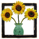Sunflowers in Frame Wooden Wall Decor