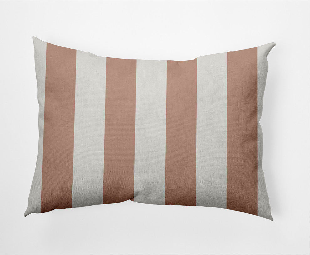 14x20" Graduated Stripe Nautical Decorative Indoor Pillow, Mauve