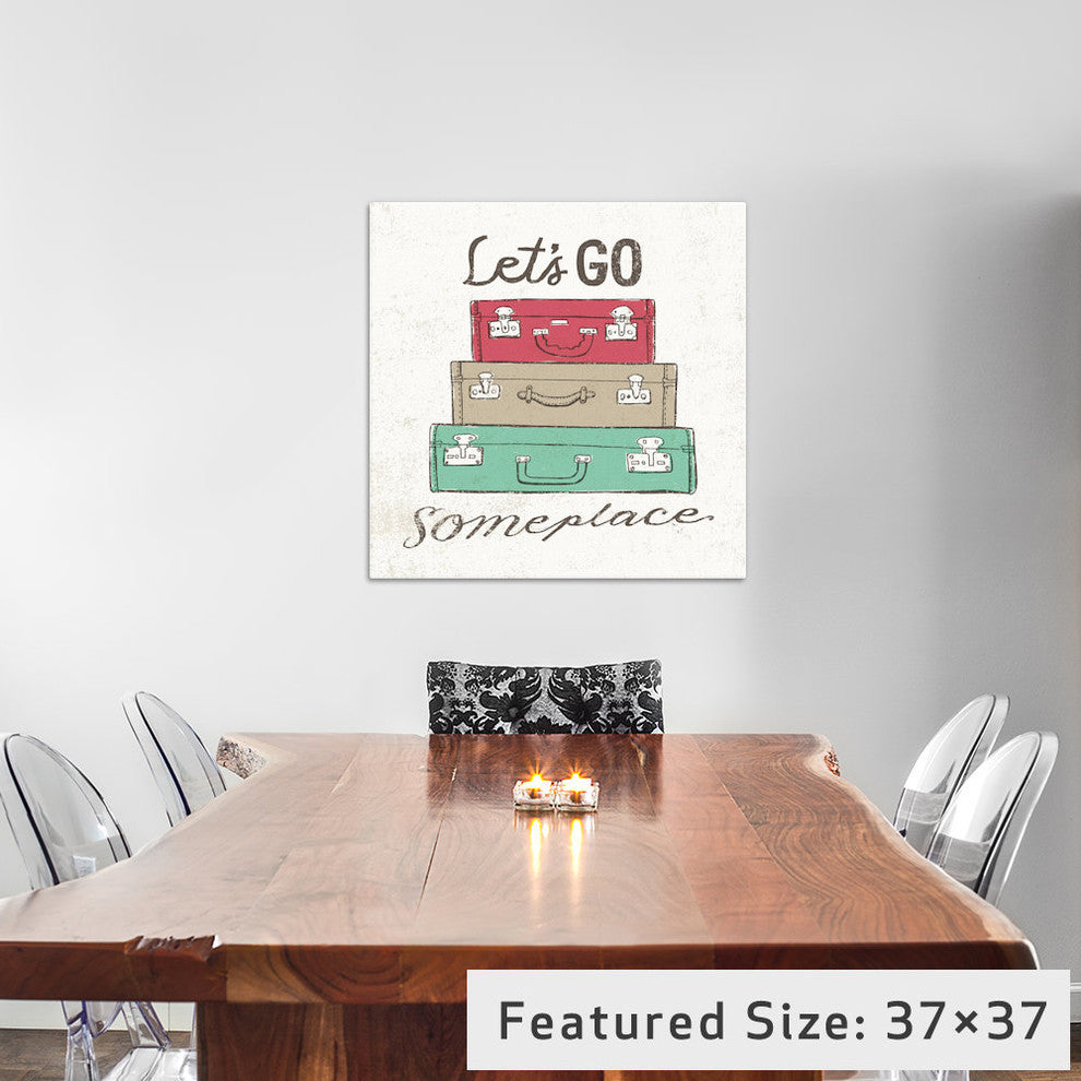 "Road Trip Luggage" by Oliver Towne, 37x37x1.5