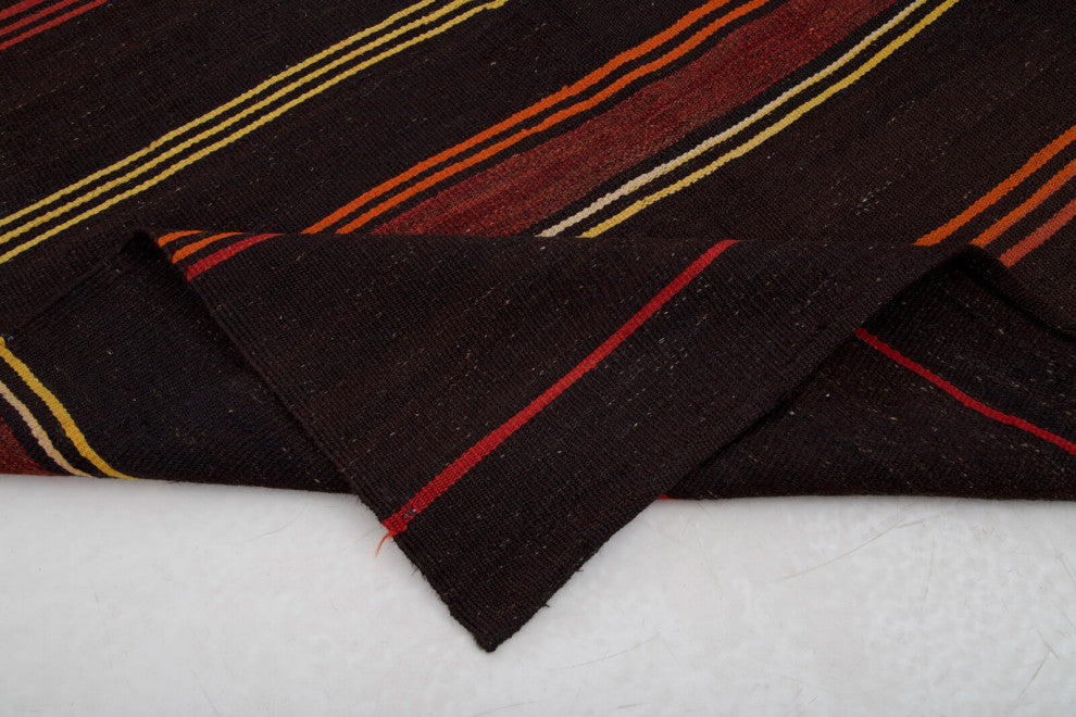 Rug N Carpet - Handmade Turkish 5' 0'' x 11' 11'' Vintage Goat Hair Kilim Rug