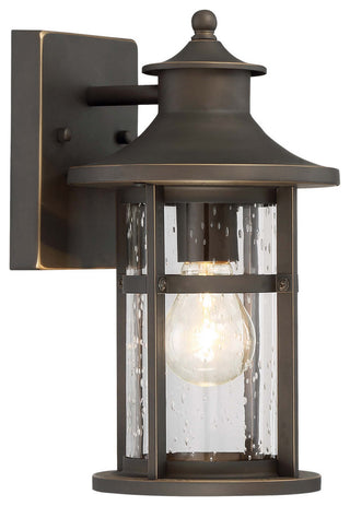 Minka Lavery Highland Ridge 1 Light Outdoor Wall Mount, Oil Rubbed Bronze / Gold