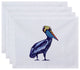 18"x14" Sea Music, Animal Print Placemat, Set of 4, White