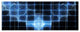 Bright Blue Bat on Radar Screen, Abstract Canvas Art Print, 70"x28", 6 Panels