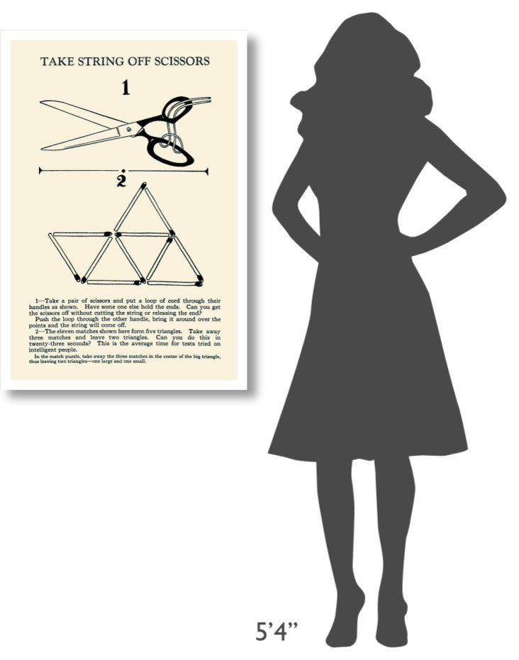 "Take String off Scissors" Digital Paper Print by Retromagic, 26"x38"