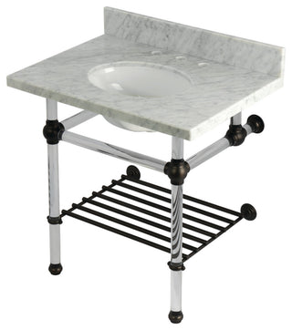 KVPB3030MAB5 30" Console Sink with Acrylic Legs (8", 3 Hole)