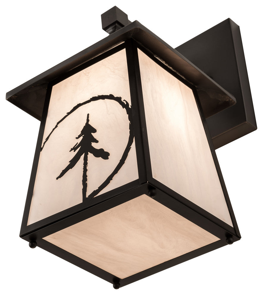 8 Wide Evergreen Etch Wall Sconce