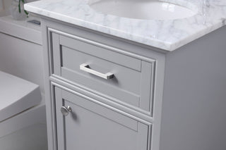 Amber Single Bathroom Vanity, Blue, Light Grey, 19"
