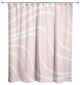 Pink Wavy Lines 71x74 Shower Curtain