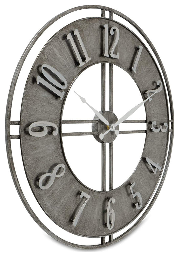 Urban Metal Industrial Clock 23.5 Inches