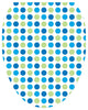 Dot-to-dot Blues Toilet Tattoos Seat Cover, Vinyl Lid Decal, Bathroom Decor, Elongated