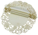 Daisy Lace Embroidered Cutwork 16" Round Doily, Set of 4